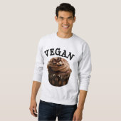 ビーガンカップケーキTシャツフード付秋スウェット スウェットシャツ (正面フル)