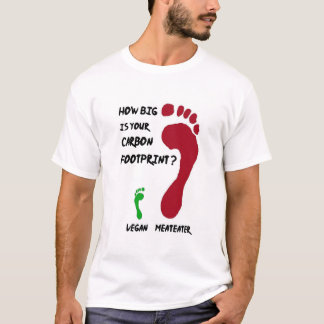ビーガンカーボン足跡 Tシャツ
