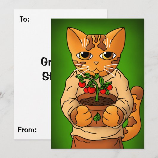 ビーガンガーデナーキャット カード (正面/裏面)