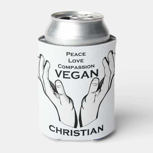 ビーガンキリスト教のメッセージの贈り物 缶クーラー (缶正面)