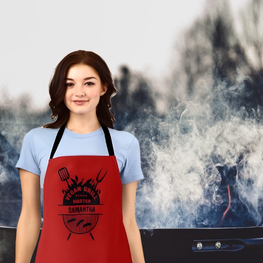 ビーガングリルマスター（お名前） エプロン