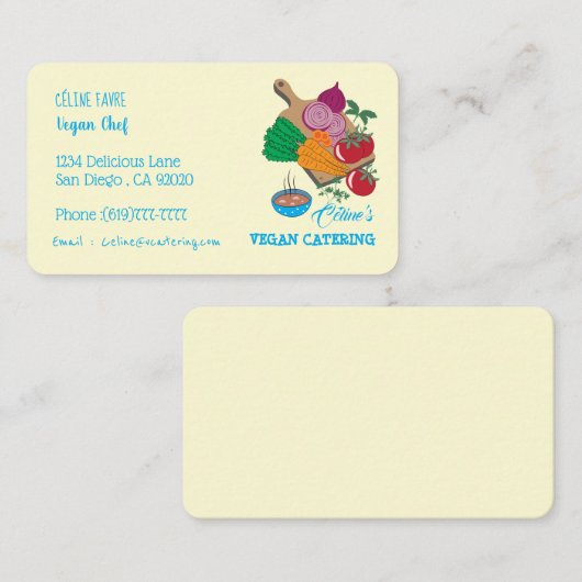 ビーガンケータリング名刺 名刺 (正面/裏面)