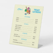 ビーガンケータリング表上位価格表台座符号 台座サイン (正面)