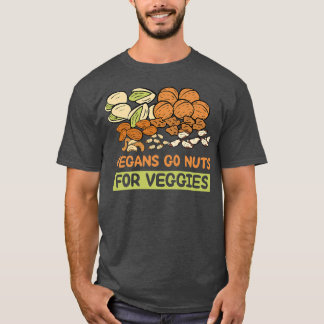 ビーガンゴーナッツ4野菜ビーガン食品健康リフト Tシャツ