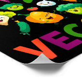 ビーガンシャツキッズトドラーボーイズ食べズユザベギスベグ ポスター (角)