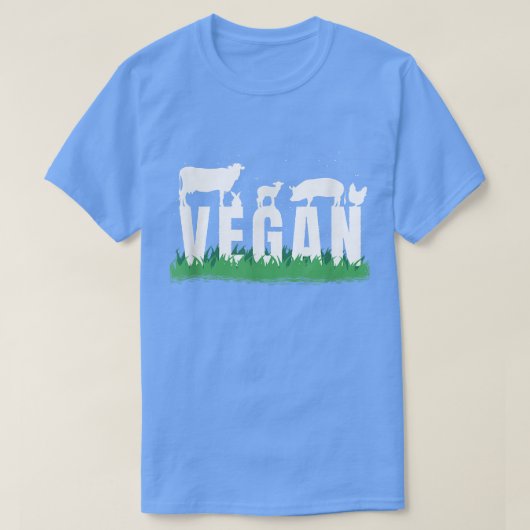 ビーガンシルエットベジカウピグ Tシャツ (デザイン正面)