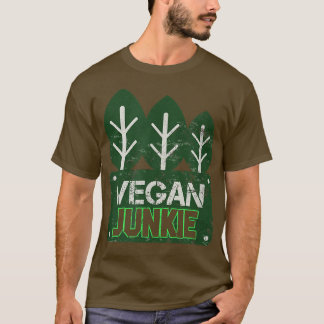 ビーガンジャンキーベジタリアン植物由来タンパク質ビーガンF Tシャツ