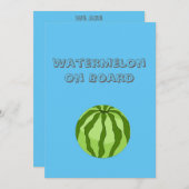 ビーガンスイカ妊娠告知カード 案内状 (正面/裏面)