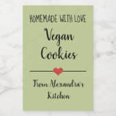 ビーガンセージ緑のクッキー フードラベル (シングルラベル)