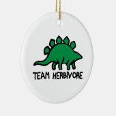 ビーガンチームエルビヴォーレかわいおもしろいと恐竜 セラミックオーナメント (右)