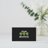 ビーガンチームブロッコリーラブ野菜ベジタリアンプラ 名刺 (スタンド正面)