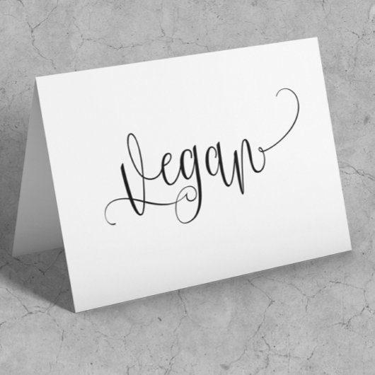 ビーガンテーブルテントカード