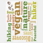 ビーガンハイカーハイキングセレニティ フリースブランケット (正面)