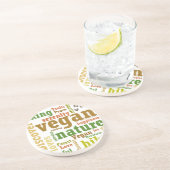 ビーガンハイカーハイキングワードクラウド コースター (側面)