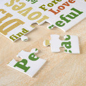 ビーガンハイカーハイキングワードクラウド ジグソーパズル (側面)