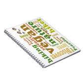 ビーガンハイカーハイキングワードクラウド ノートブック (右側)