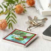 ビーガンハンターおもしろい キーホルダー (側面)