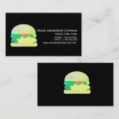 ビーガンハンバーガージョイントハブレストランビジネスカード 名刺 (正面/裏面)