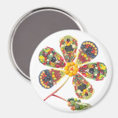 ビーガンパワーフラワー マグネット (正面/裏面)