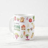 ビーガンパーソナライズされたリビングライフオンザビーギフト コーヒーマグカップ (正面左)