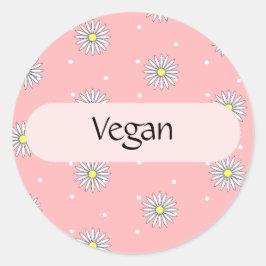 ビーガンビュッフェとピクニック用の食品ラベル ラウンドシール