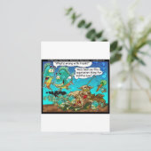 ビーガンピラハナスおもしろいオフビート漫画のギフト ポストカード (スタンド正面)