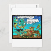 ビーガンピラハナスおもしろいオフビート漫画のギフト ポストカード (正面/裏面)