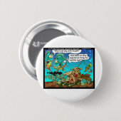 ビーガンピラハナスおもしろいオフビート漫画のギフト 缶バッジ (正面&裏面)