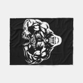 ビーガンフィットネスゴリラトレーニングアパレルユニアダルトG フリースブランケット (正面(横))