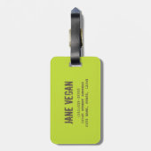 ビーガンフルーツ愛好家のためのベジタリアンアップルパターン ラゲッジタグ (裏面縦)