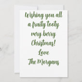 ビーガンフルーティーなマンゴークリスマスグリーティングカード 案内状 (裏面)