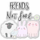 ビーガンフレンズフードファーム動物 シール (正面)