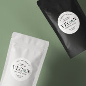 ビーガンフレンドリープモダンラントベース製品ラベル ラウンドシール