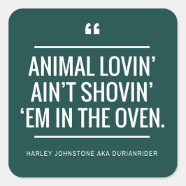 ビーガンベジタリアンシール動物権利愛好家 スクエアシール