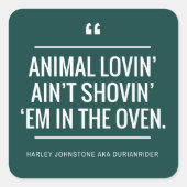 ビーガンベジタリアンシール動物権利愛好家 スクエアシール (正面)