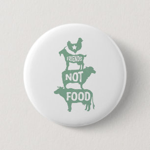 ビーガンベジタリアンベジタリアン食品ベガンフードオーガニック 缶バッジ