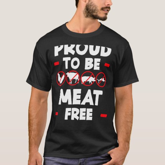ビーガンベジタリアンライフスタイル植物性食肉用食肉 Tシャツ (正面)