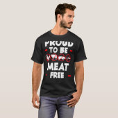 ビーガンベジタリアンライフスタイル植物性食肉用食肉 Tシャツ (正面フル)
