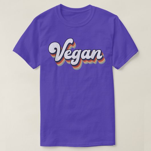ビーガンベジタリアンレトロスタイル Tシャツ (デザイン正面)