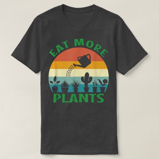 ビーガンベジタリアン植物園芸サボテン植物Des Tシャツ (デザイン正面)