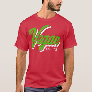 ビーガンベジタリアン緑葉植物ライフスタイルV2 Tシャツ