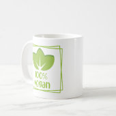 ビーガンベジタリアン野菜ビーガニズムおもしろいギフト コーヒーマグカップ (正面左)