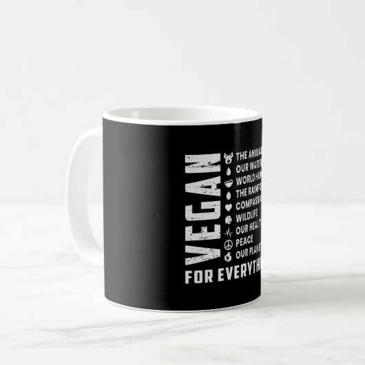 ビーガンベジタリアン野菜ベジビーガニスギフト コーヒーマグカップ (正面左)