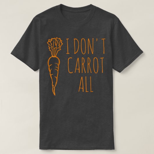 ビーガンベジタリアン野菜I全くニンジンではない Tシャツ (デザイン正面)
