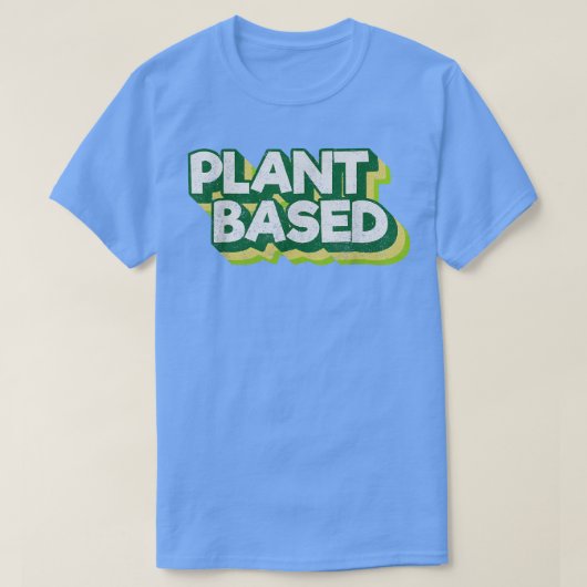 ビーガンベジタリアン食品ビーガン植物ベースのGreen Vin Tシャツ (デザイン正面)