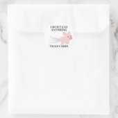 ビーガンベジタリアン |私は何もファッ食べトしない ラウンドシール (バッグ)