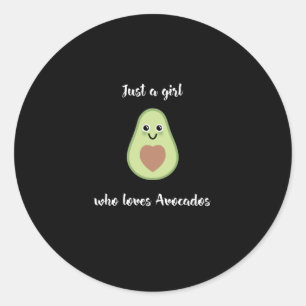 ビーガンベジタリアン- Just A Girl Who Loves Auvocados ラウンドシール