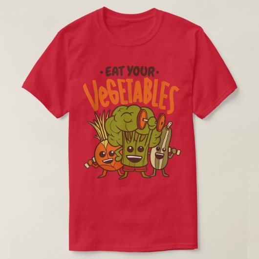 ビーガンベジー食べベジタリアンあなたの野菜 Tシャツ (デザイン正面)