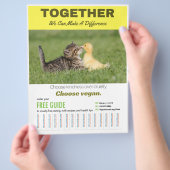 ビーガンポスターの選択 チラシ (手)