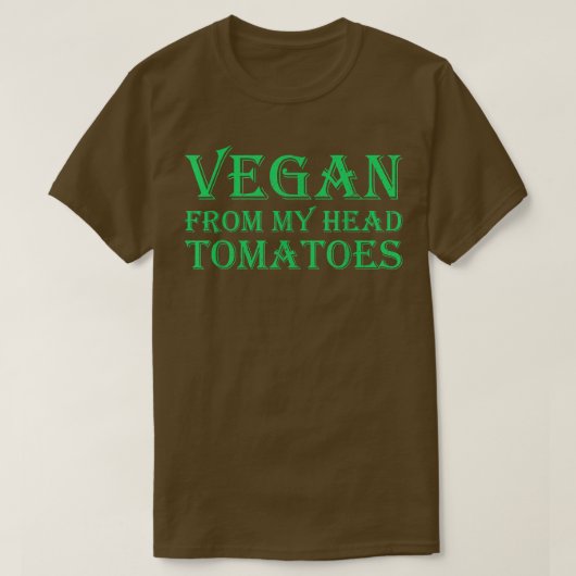 ビーガンマイヘッドトマト1468 Tシャツ (デザイン正面)